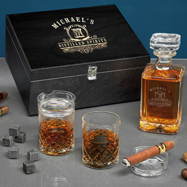 Home Wet Bar Marines Argos 3 Piece Whiskey Decanter Set Wayfair